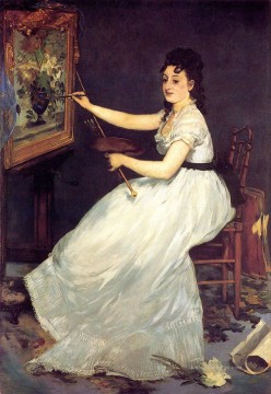  Impressionismus Malerei - Porträt von Eva Gonzales Realismus Impressionismus Edouard Manet